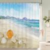 Blue Ocean Beach Shell Starfish Shower Curtains Bathroom Curtains Waterproof Polyester Bath Curtain With 12 Hooks Shower Curtain