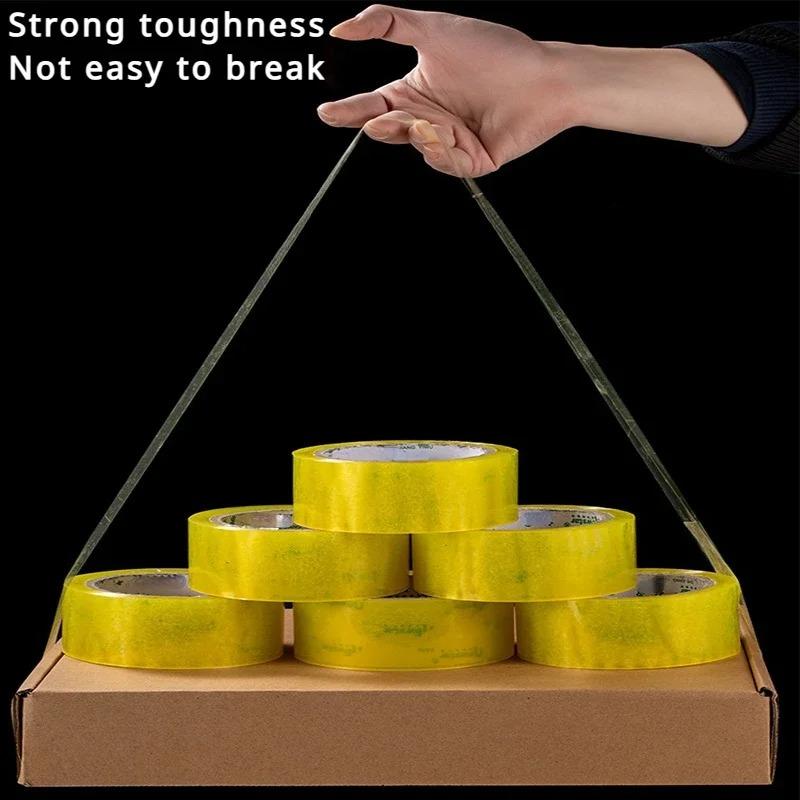 4.5CM×60M High Viscosity Clear Packing Tape - Strong Adhesive for Box Carton Sealing, DIY Mounting & Fixing