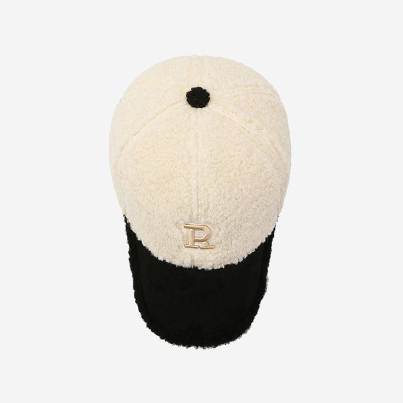 Iarnă Pluș Căldură Șapcă cu Vârf Drăguț Șepci de Baseball Accesorii Unisex Stil Sportiv Design Color-block Stil Minimal 56-60cm