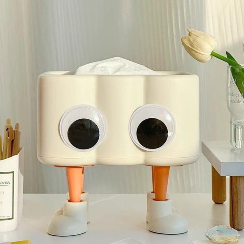 Lovely Tissue Dispenser Collection Unique Paper Storage Box Paper Box with Eyes Adorned Convenient Paper Dispenser