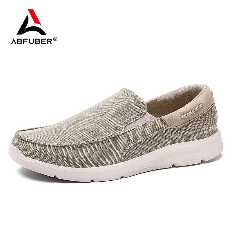 New Summer Breathable Canvas Shoes Men Loafers Slip On Sneakers Fashion Casual Men Shoes Lightweight Flats Men Driving Zapato