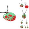 Halloween Horror Apple Pendant Necklace With Alloy Material For Costume Wear And Gift