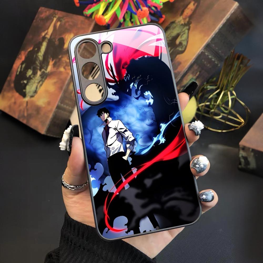 

Anime S-Solos L-Levelings Phone Case For Samsung Galaxy S25 S24 S23 S22 S20 S21 Note20 Ultra Plus Fe Colored Silver Cover Samsung S23 Plus