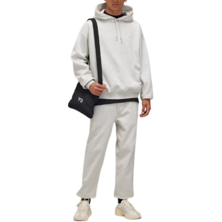 

Y-3 Solid Color Loose Mid-Rise Drawstring Straight-Leg Knit Sports Pants Unisex pants Gray JD9811 L