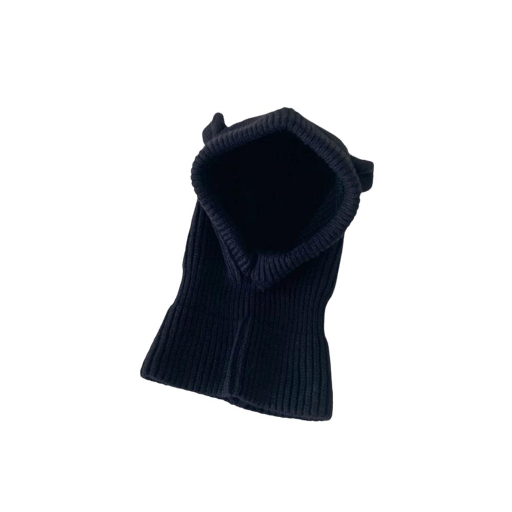 Solid Color Knit Balaclava Hat Ear Protection Warm Woolen Beanie Baby Beanie Hat Winter