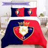 CA Osasuna Muster Bettwäsche, Steppdecke Set Bettbezug Kissenbezug Zuhause Geburtstagsgeschenk (1 Bettbezug + 2 Kissenbezüge, ohne Füllung)