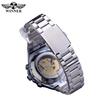 Winner Classic Series Golden Movement Stahl Herren-Skelettuhr Mechanische Top-Marke Luxus-Mode Automatikuhren