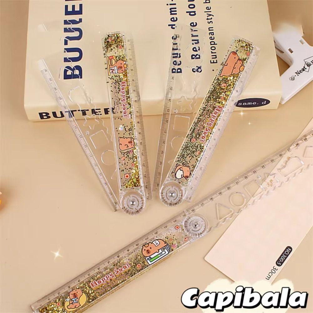 Measuring Tools Capybara Ruler Quicksand Drawing Ruler Folding Ruler  Educational Supplies