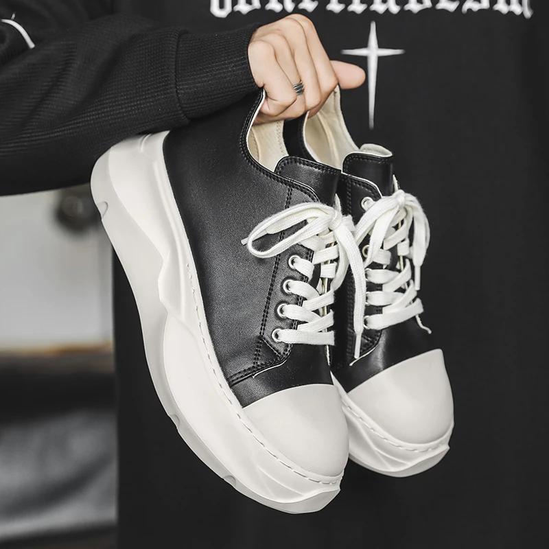 High Top Women Sneaker Quality Black Ankle Boot Brand Men Shoe Casual Fashion Zipper Metal Platform Canvas Street Shoe Men