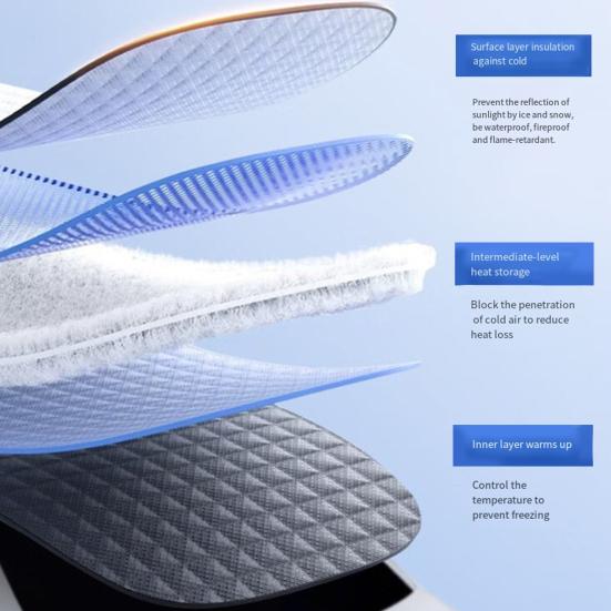 Magnetic Windshield Snow Cover Thickened Half-Cover for Frost & Snow Protection Universal Winter Car Windshield Guard for Most Cars SUVs