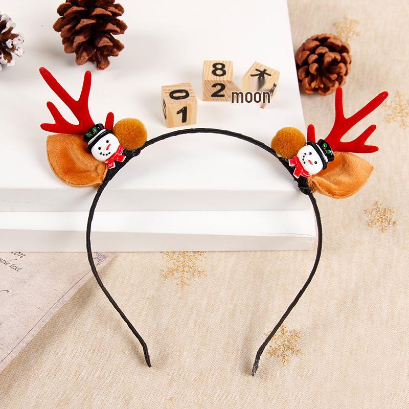 2025 Trendy Christmas Antler Headband for Kids & Adults - Cute Holiday Hair Accessories for Parties