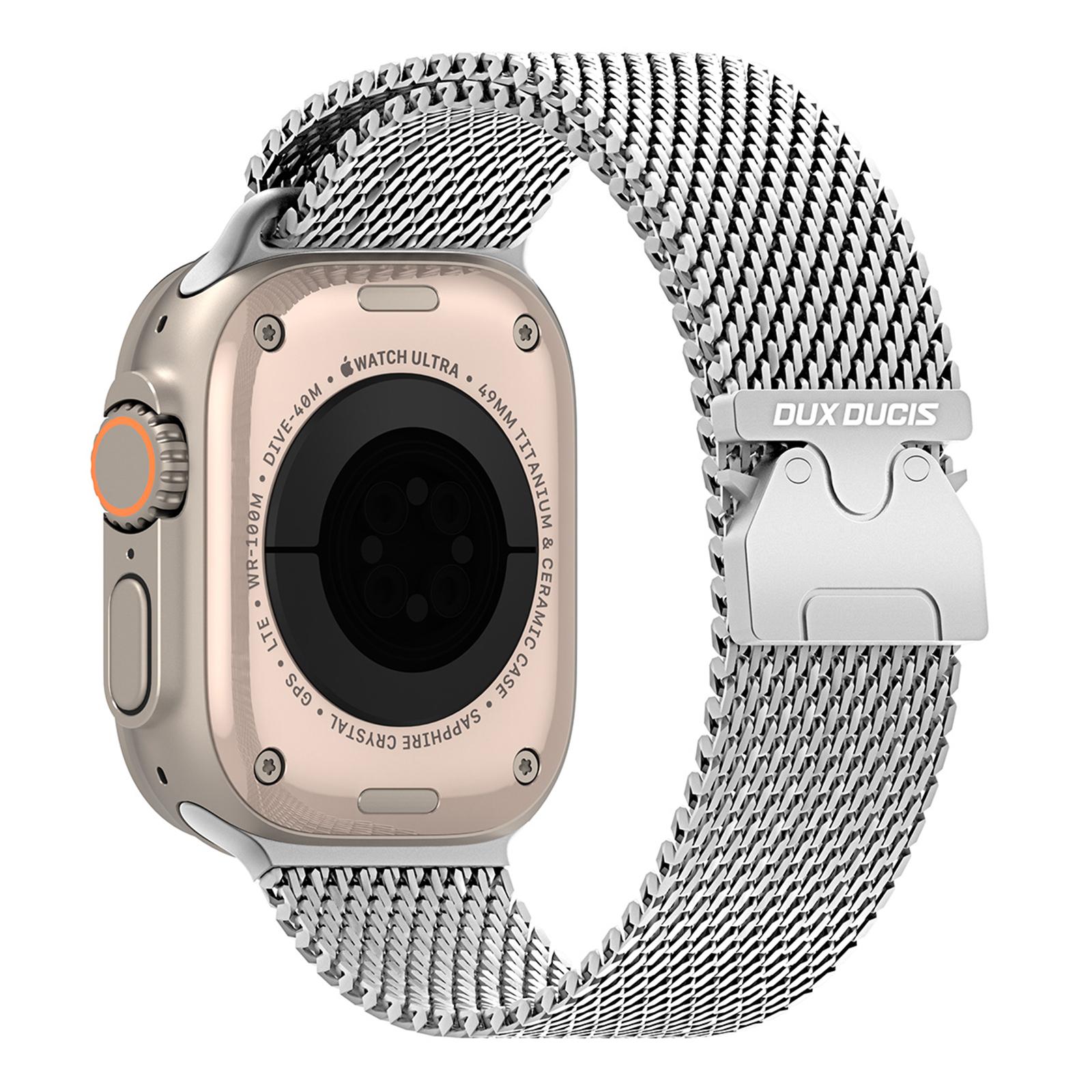 

DUX DUCIS Milanese Strap for Apple Watch Series 10 9 8 7 SE 6 5 4 3 2 1 42mm 41mm 40mm 38mm Stainless Steel Watch Band Magnetic Clasp Silver