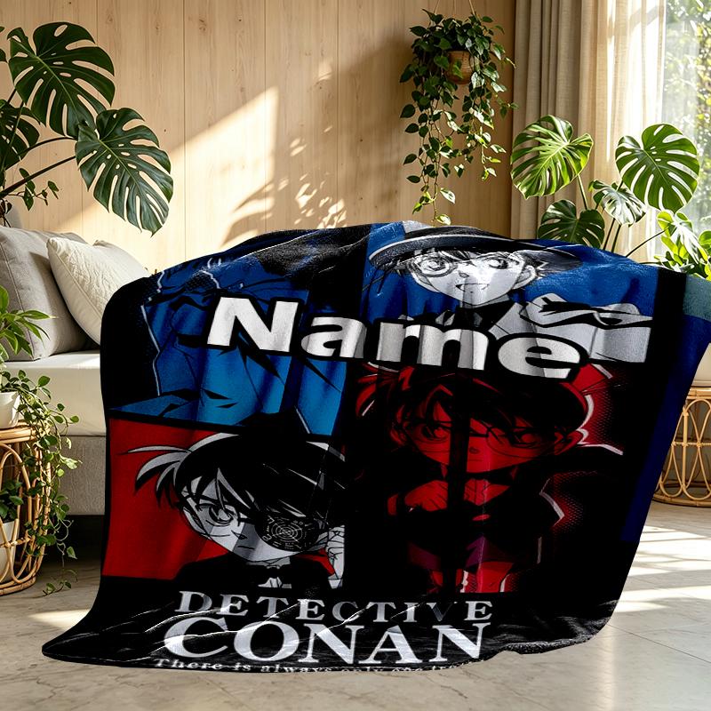 Custom Name Personalized Anime Print Blanket, Home Decor, Bedroom, Sofa, Camping, Couch, Gifts for Birthday Christmas