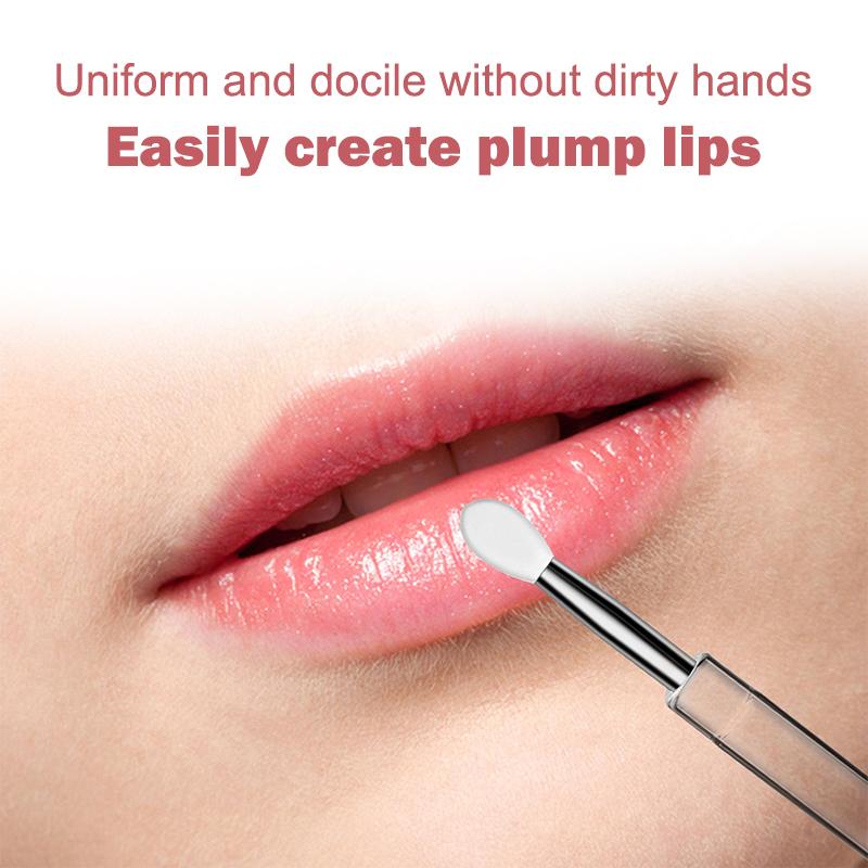 Portable Lip Gloss Applicator Multifunctional Silicone Lip Brushes With Dust Cap