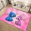 1 Stück Disney Lilo und Stitch Muster Teppich Läufer Rutschfester Teppich Handwaschbar Fußmatte Geeignet für Wohnzimmer Schlafzimmer Heimdekoration