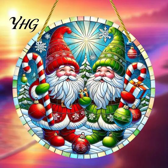 Xmas Porch Hanging Signs Christmas Tree Ornaments, Acrylic Festive Pendants with Lanyard for Gift Tags Holiday Party Home Decoration, Indoor