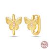 U shaped Flying Gradient Butterfly French Style Hoop Earring 925 Sterling Silver Earrings for Anniversary Wedding Jewelry Gifts