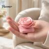 Compact Rose Decoration Flower Ornament, Stable Base Non-Slip 3D Printed Matte Solid Color Ornament Durable PLA Creative Artwork, for Home Office