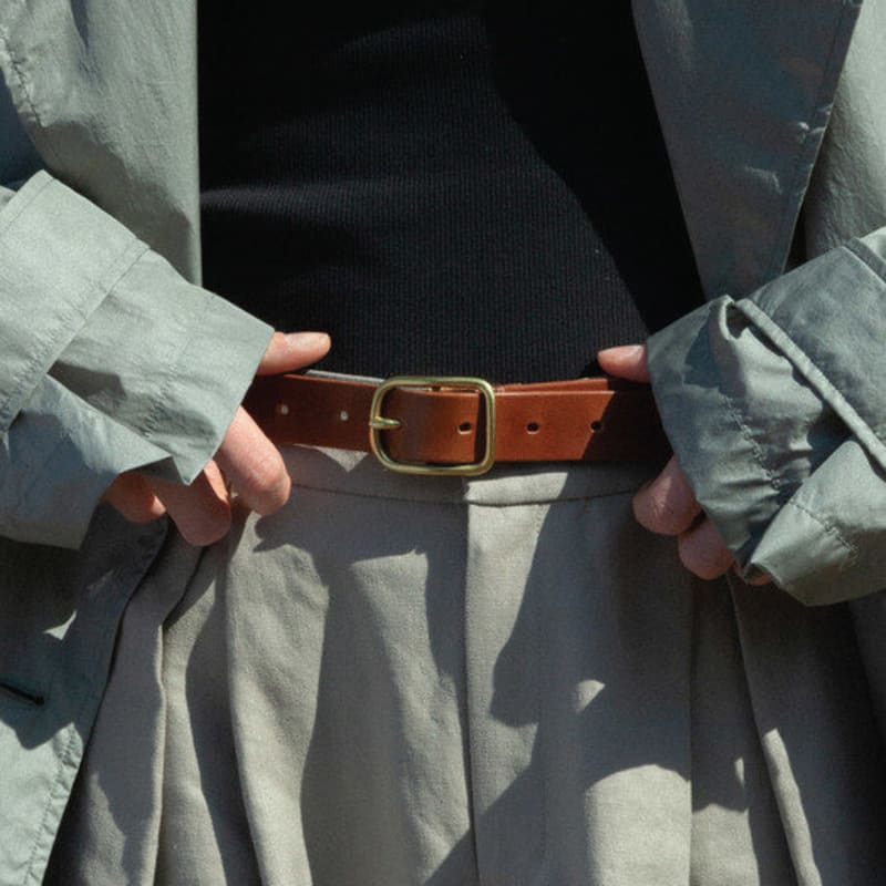 

YURT SQUARE BASIC BELT_BR BROWN