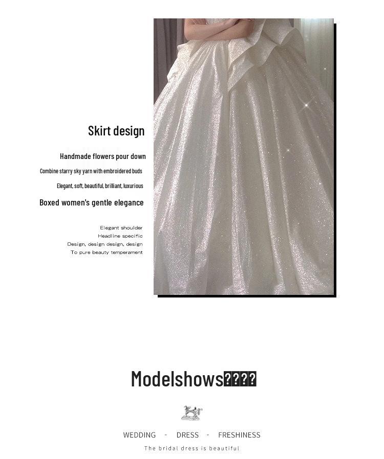 2025 French Retro Summer Wedding Dress: High-Quality Plus Size Bridal Gown with Light Train & Embroidery D93