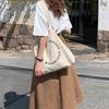 Korean Version Ins Same English Alphabet Canvas Bag Large Capacity Tote Bag Canvas Shoulder Tote Bag Women's Bag