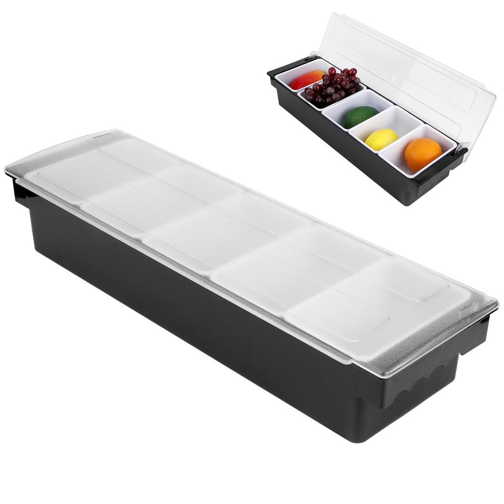 Seasoning Box with Lid Bar Condiment Holder Fruit Case Dispenser Milk Tea Shop Accessory5