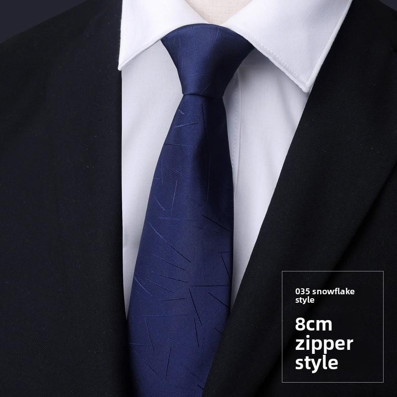 Men Kids Striped Pattern Tie With Zipper Closure For Formal Ceremonies