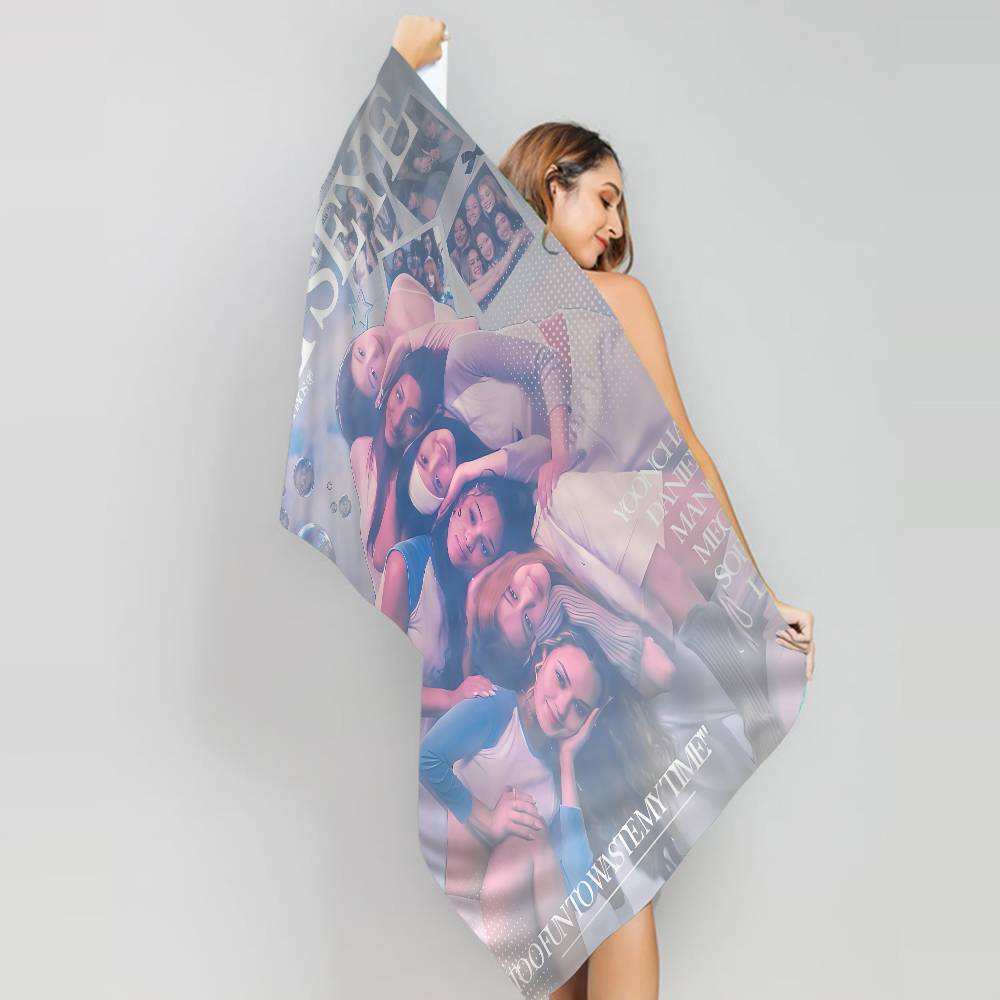 Kpop Band K-Katseyes Microfiber Beach Towel Absorbent Quick Dry Soft Yoga Swimming Resort Mountain Climbing Towel