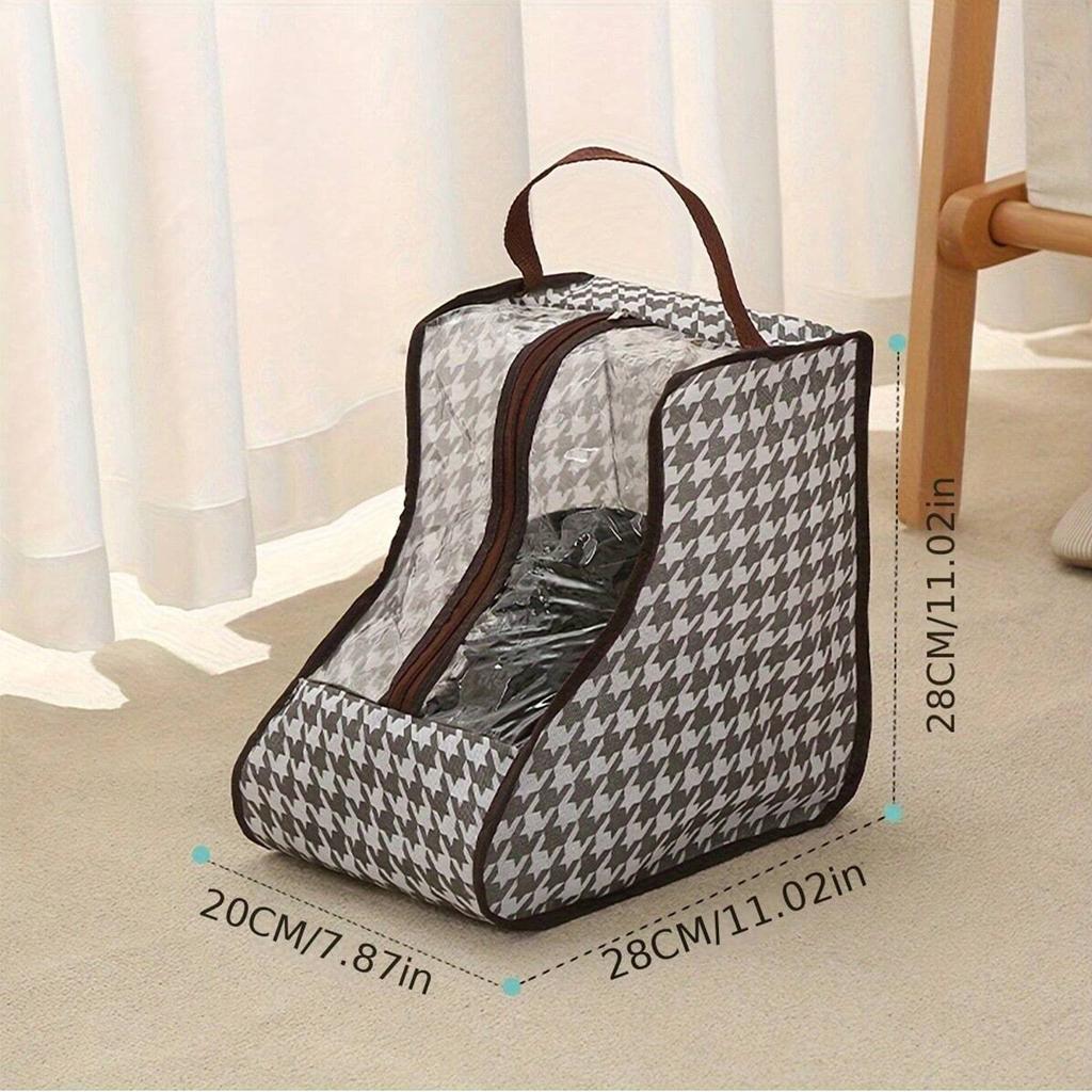 1/1/1/1 Pieces Of Thousand Bird Grid Shoe Storage Bag Transparent Dustproof And Moisture-proof Shoe Boot Protective Cover
