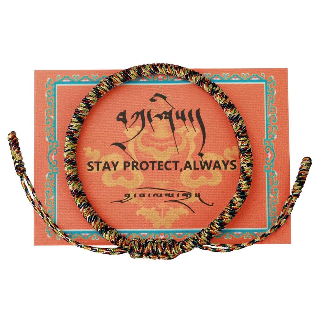 Diamond knot braided hand rope Adjustable monk body protection hand rope Xizang lucky blessing red braided hand rope
