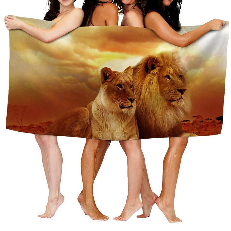 Home bath towels for the body towels bathroom quick drying microfiber beach towel Oil painting style man large sports towel