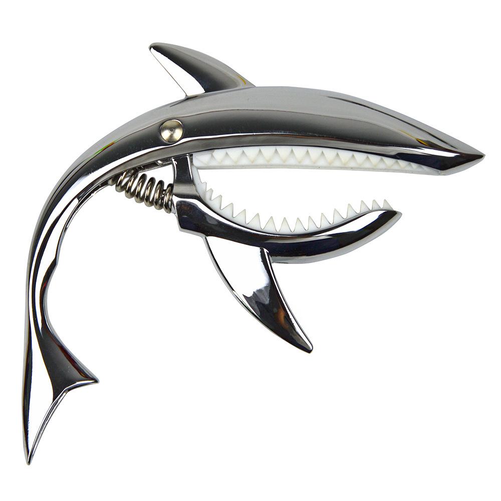 Personalized Shark Zinc Alloy Guitar & Ukulele Capo with Tuner