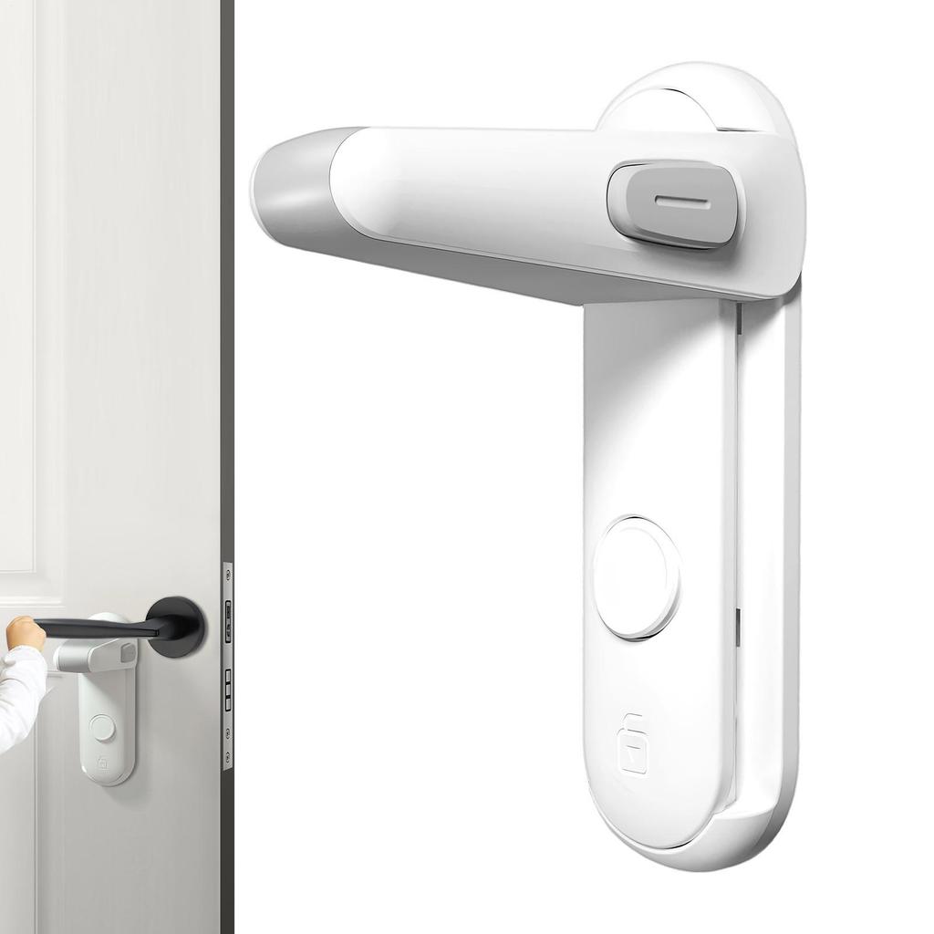 Door Lock for Kids No Drilling Universal Security Handle Latch Door Child Lock Safety Latch for Home Bedroom Living Room Kitchen