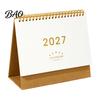 Stolní poznámkový blok 2027 Stolní kalendář, Stojací překlápěcí Minimalistický Zlatá fólie Kryt Velký kalendář Měsíční plánovač, Silný papír pro poznámky, Kancelář Domov