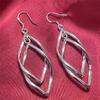 Boucles d'oreilles longues creuses en argent Sterling 925 pour femmes, bijoux à la mode, cadeaux de mariage