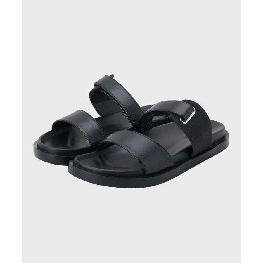 TAKEO KIKUCHI Double Belt Sandals Shoes Black Brown