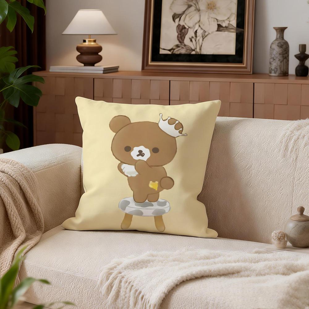 Cute Rilakkuma Cushion Cover Cushion Cover Set 4Pcs 50x50 45x45 40x40 Pillowcase Decorative Sofa Home Decor