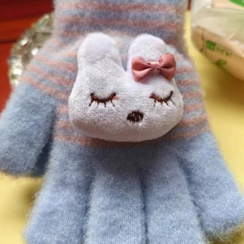 Căldură de Toamnă și Iarnă și Mănuși Drăguțe pentru Copii cu Desene Animate cu Arătatul cu Degetul Antigel