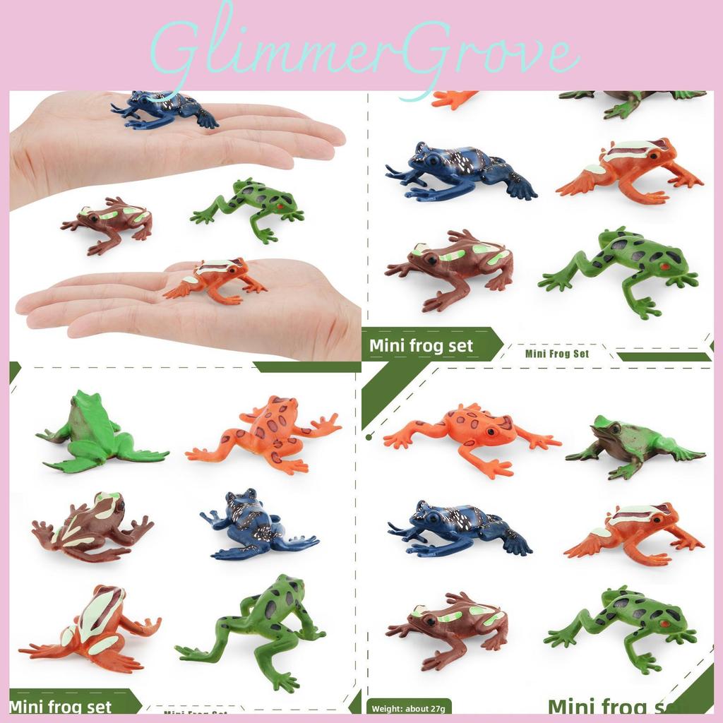 Mini Pvc Frog Model Static Animal Figurine For Kids Learning And Home Decorations