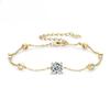 Moissanite Diamond Bracelet for Women Silver Adjustable Chain Bracelet Trend Jewelry Gift
