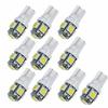 10Pcs White T10 Wedge 5-Smd 5050 5W5 Led License Plate Bulbs Indicator Light