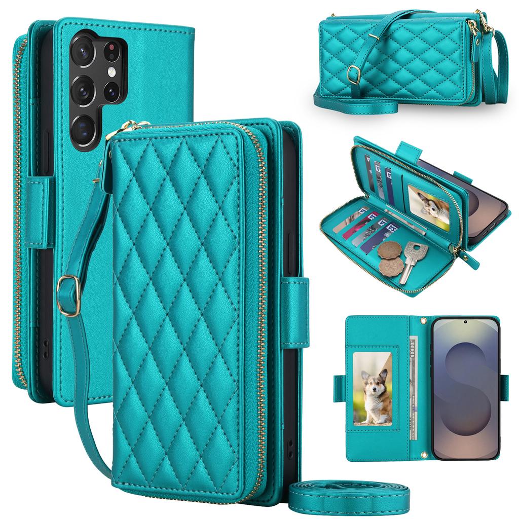 Crossbody Wallet Cards Solt Leather Case For Samsung Galaxy S26 Ultra S25 S24 Plus S23 A17 A07 A57 Shockproof Lanyard Bag Cover