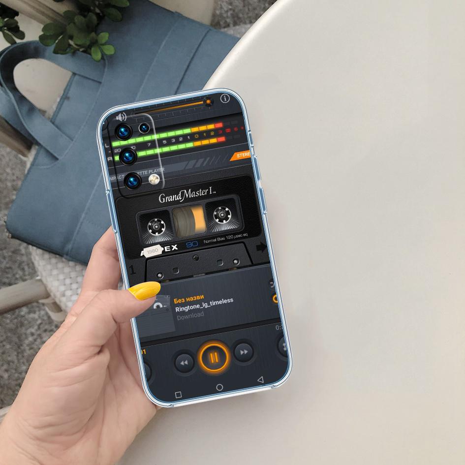 Cassette Vintage Boombox Tape Transparent Phone Case for Motorola Moto G7 G8 G9 G84 G85 G73 G24 G15 Z2 Play Power Plus