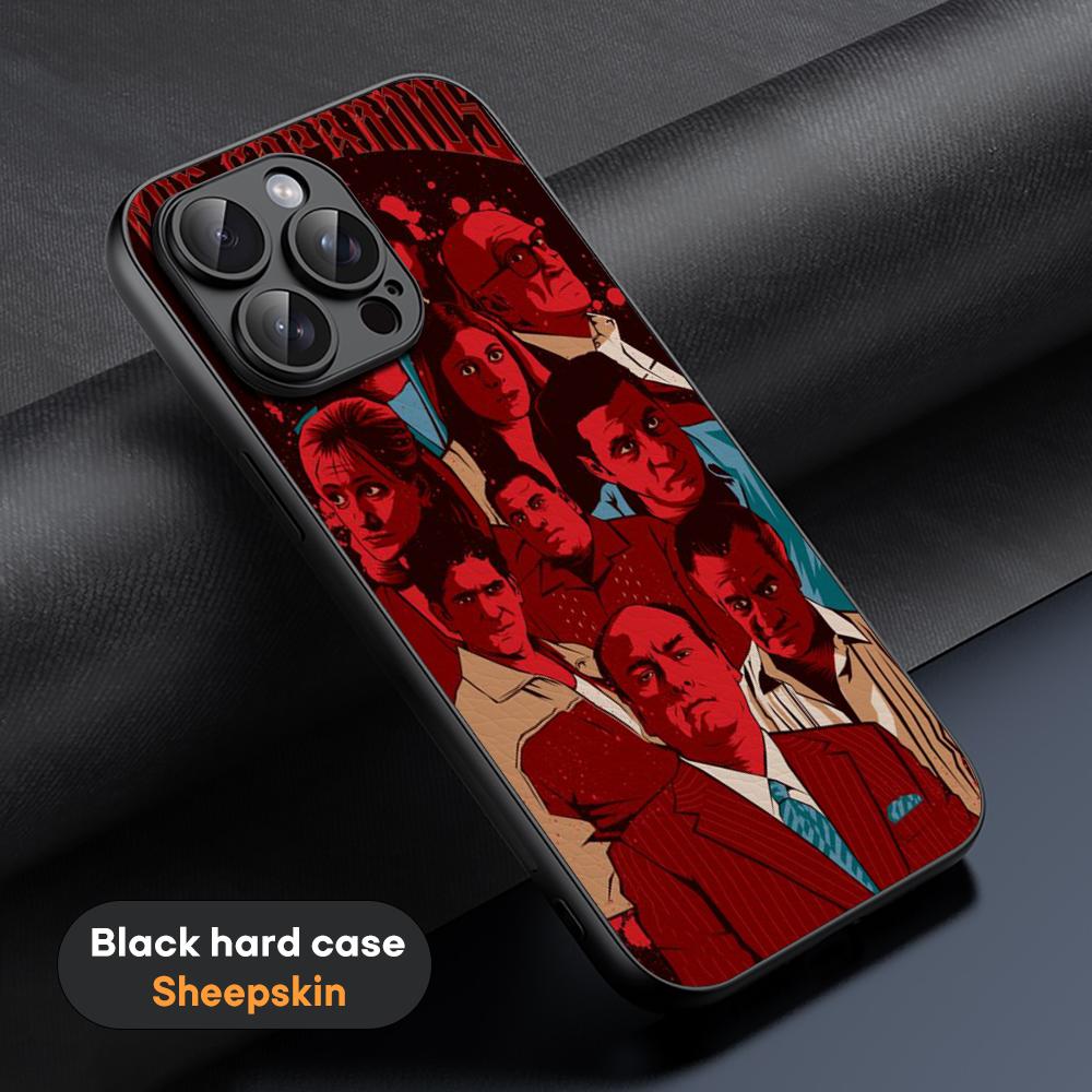 The Sopranos  Classic Movie Poster Phone Case For iPhone 16 15 14 13 12 11 Plus Pro Max Limited Black Hard Case Sheepskin