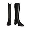 Shoes for Women 2024 New Fashion Pointed Toe Thick Heel Women's Knee High Boots Winter Warm Brown Long Boots