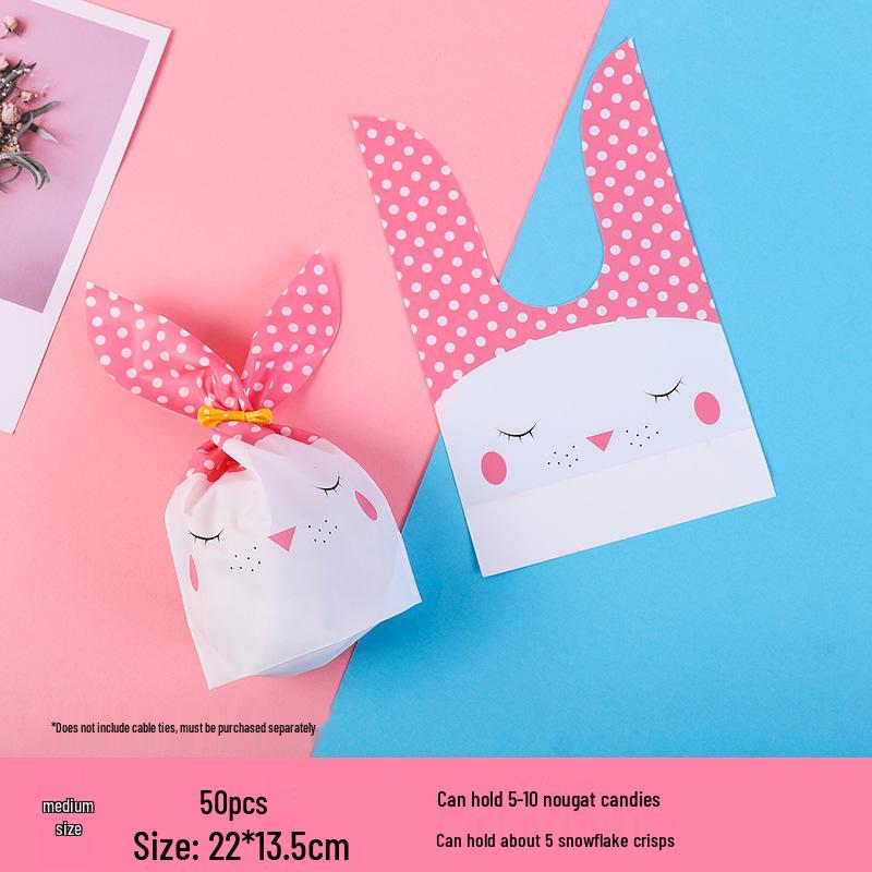 Children's Day Gift Bag: Snowflake Crisps, Snacks, Biscuits, Candy Rabbit Ear Packaging