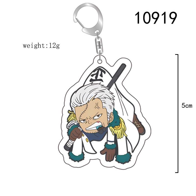 Acrylic Key Chain for One Piece Monkey D. Luffy Franky Trafalgar Law Bepo Nico Robin Acrylic Key Buckle Anime Peripheral Pendant