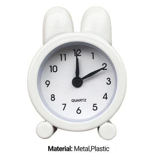 Stolní budík Králičí design Školní potřeby Plastový Roztomilý Mini Kovový Budík pro Studenta
