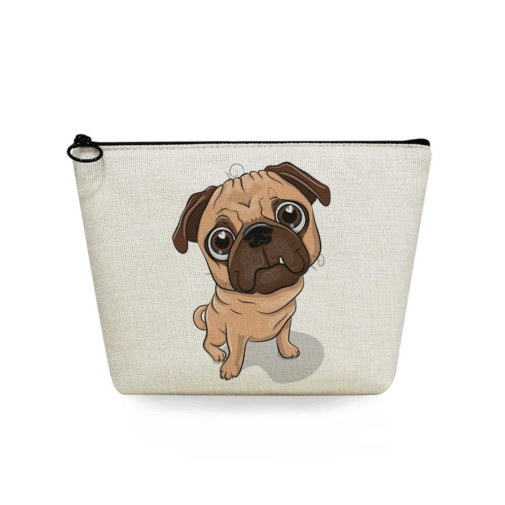 Women Dog Print Cosmetic Bag Toiletries Organize Travel Storage Case 6725