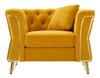 Armchair Emy Mustard With Cushion Cm 104X83X76